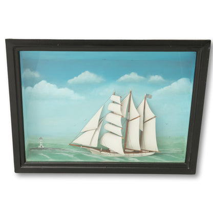 3 Masted Schooner Diorama