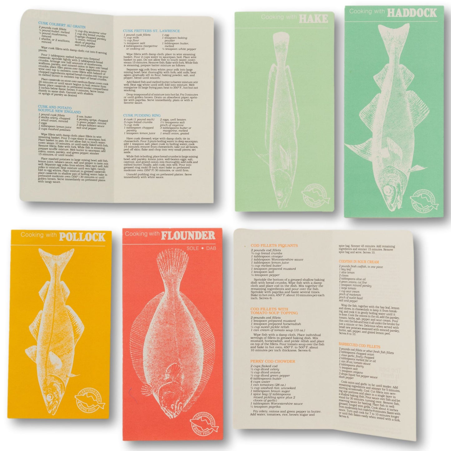 Set of 6 Fish Recipe Brochures