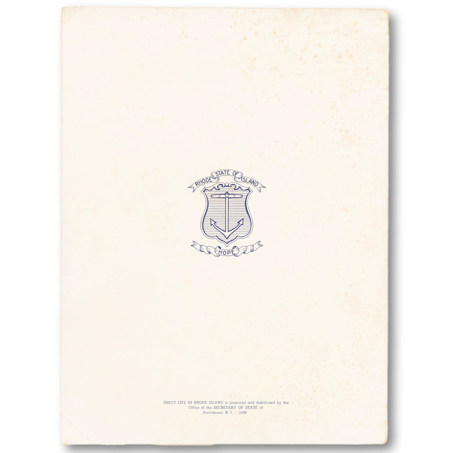 "Enjoy Life in Rhode Island" Booklet