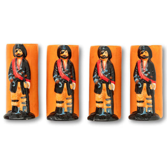 Set of 4 Pirate Mugs