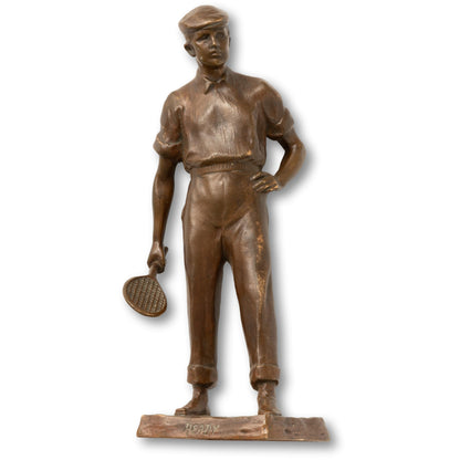 Bronze Tennis Figure