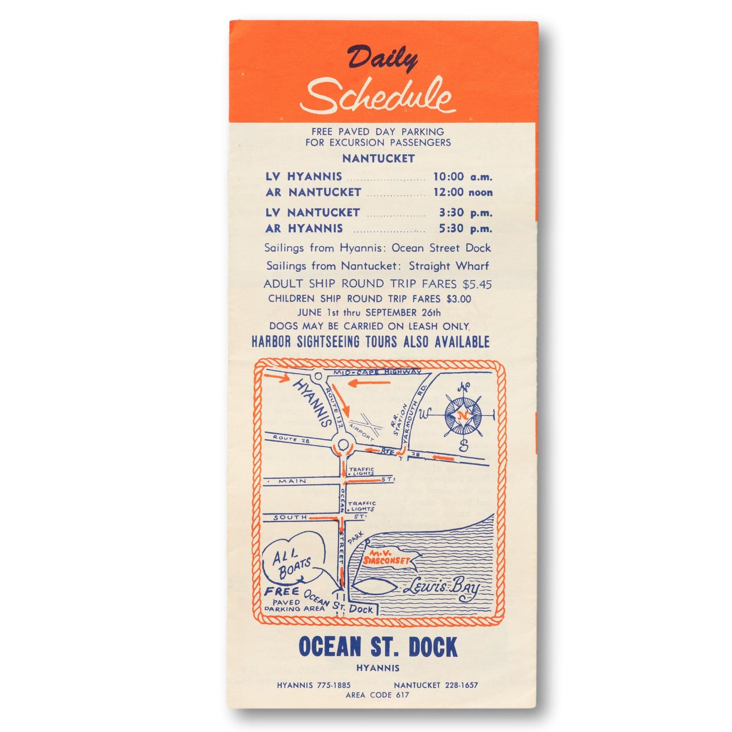 Nantucket Cruises Trifold Brochure
