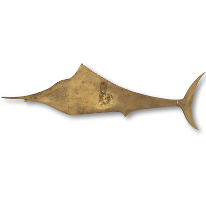 Mid-Century Brass Swordfish