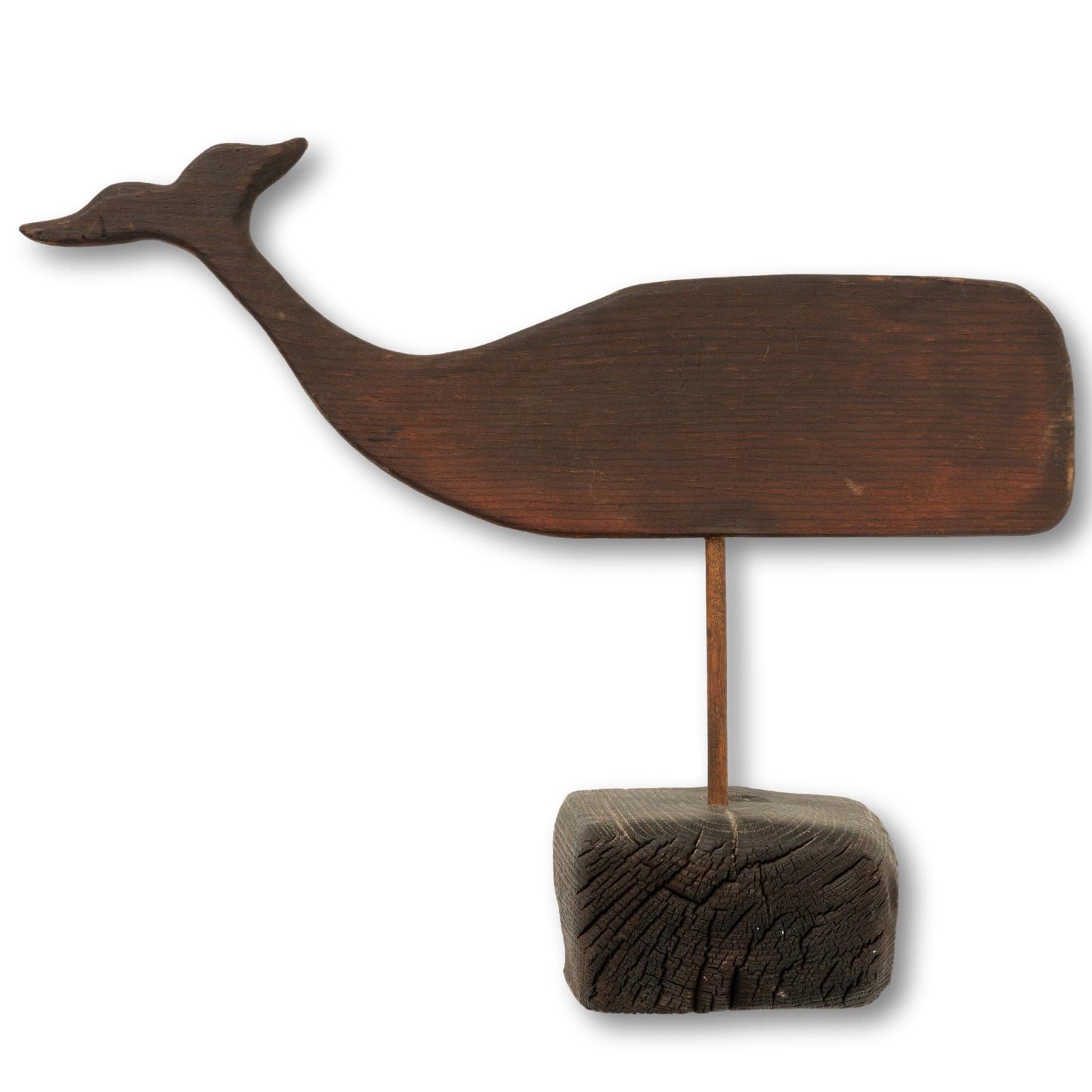 Hand-Carved Whale on Block