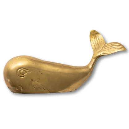Medium Brass Whale