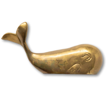 Medium Brass Whale
