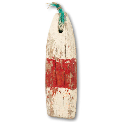 Red and White Wood Buoy
