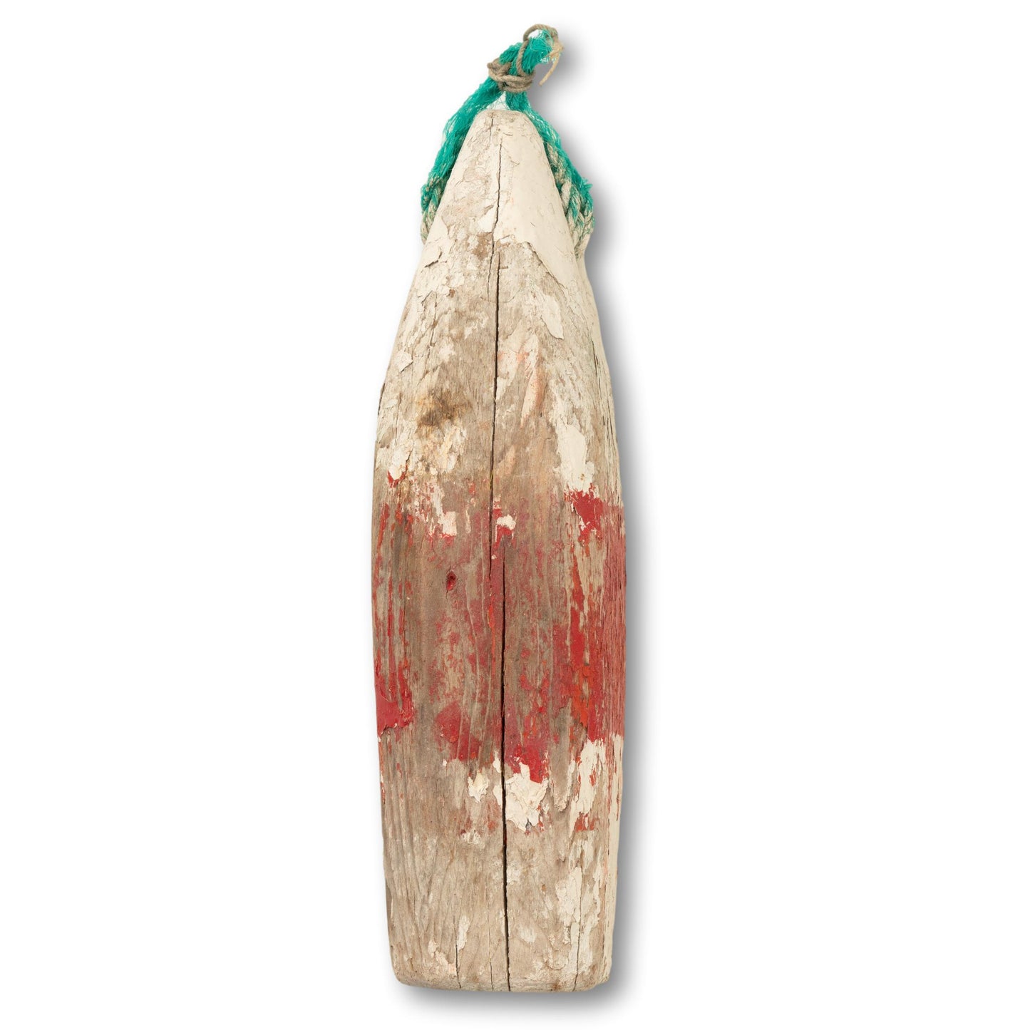 Red and White Wood Buoy