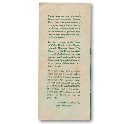 Palm Beach Brochure with Fold-Out Poster
