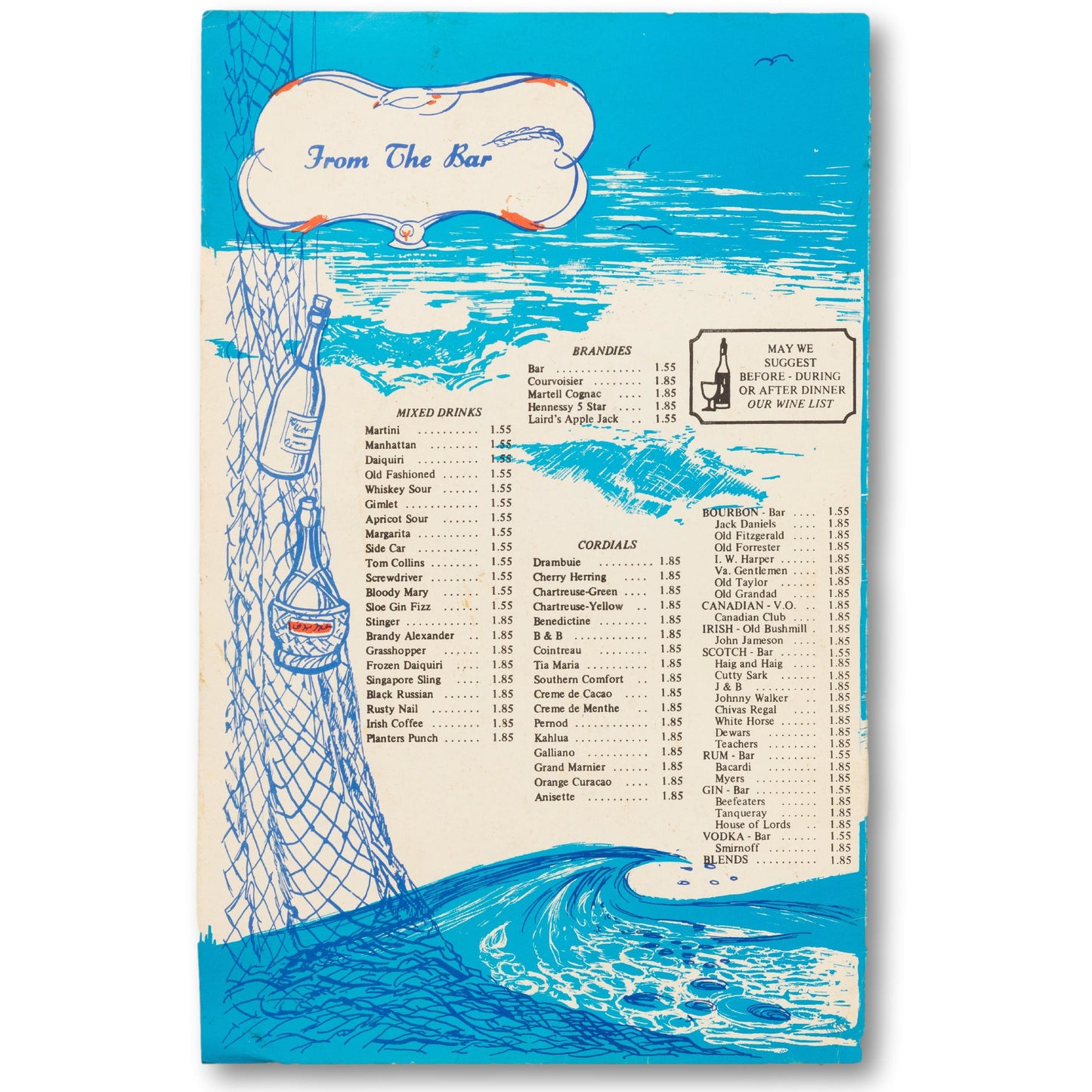 Oversized Seafood Menu