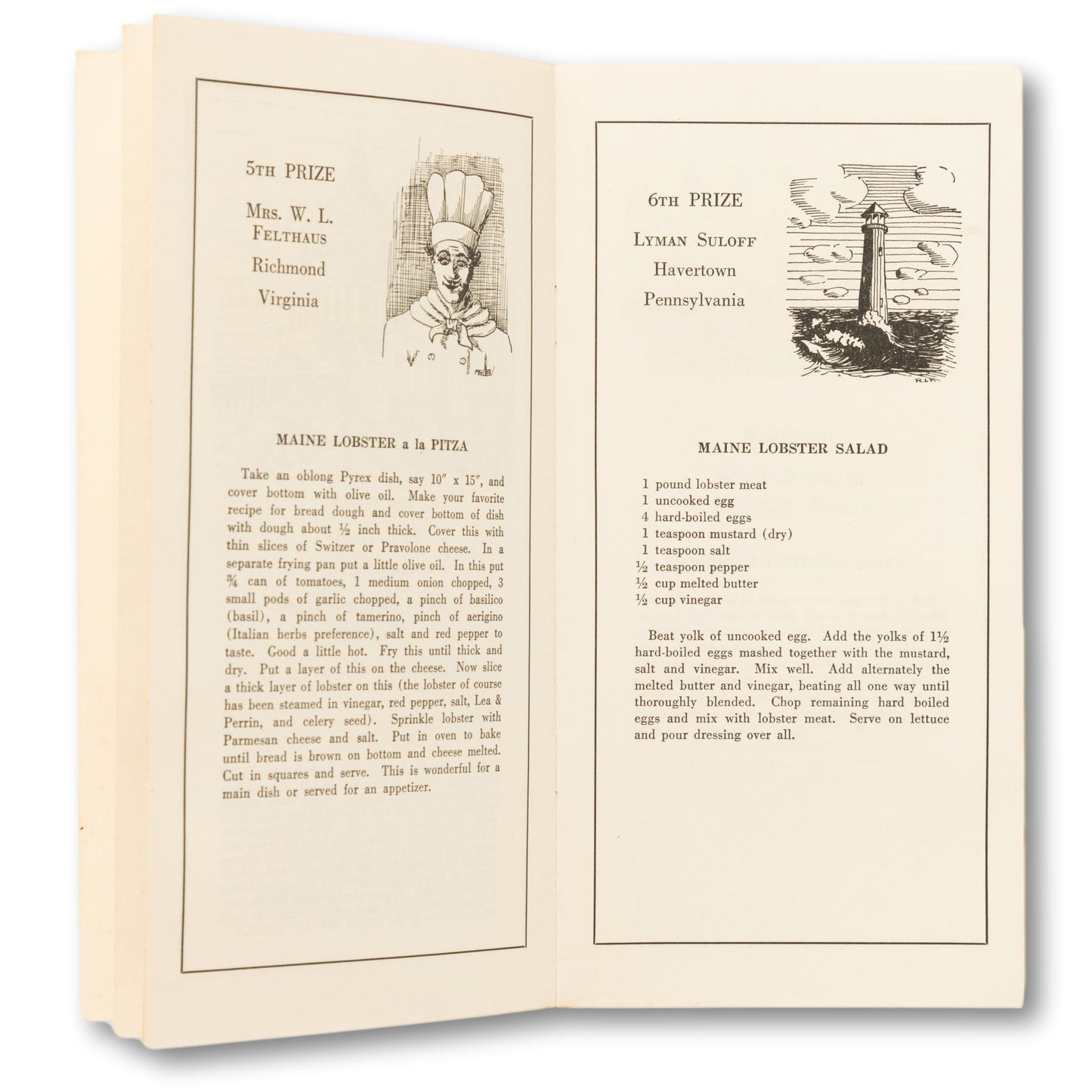 "Maine Lobster Recipes" Booklet