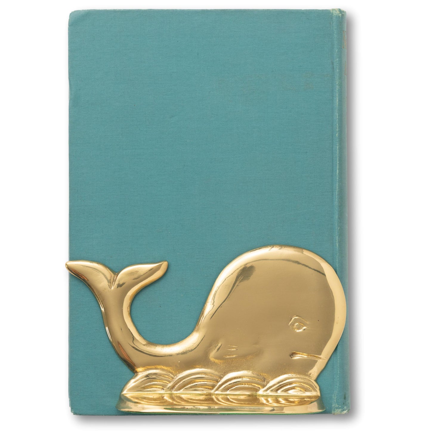 Bright Brass Whale Bookends