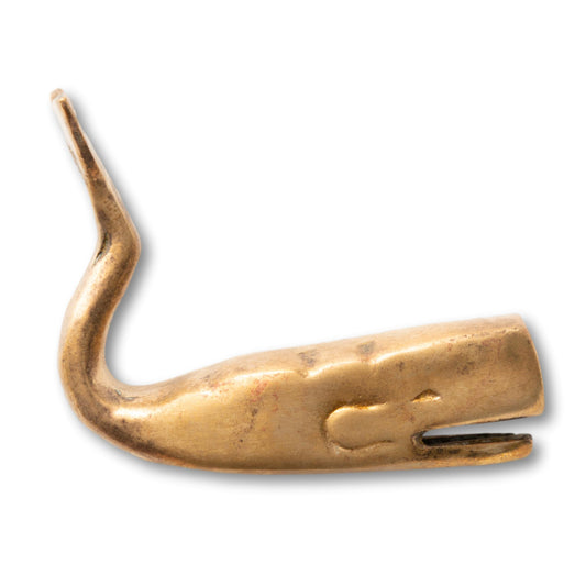 Small Blocky Brass Whale