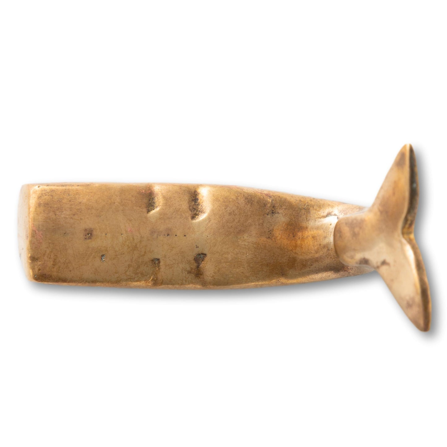 Small Blocky Brass Whale