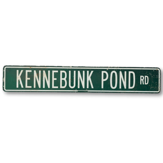 "Kennebunk Pond" Road Sign