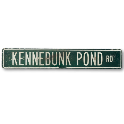 "Kennebunk Pond" Road Sign