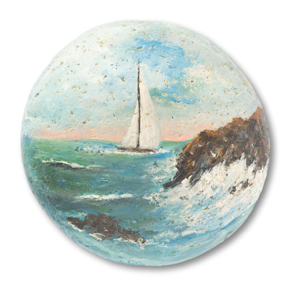 Signed Rock Painting