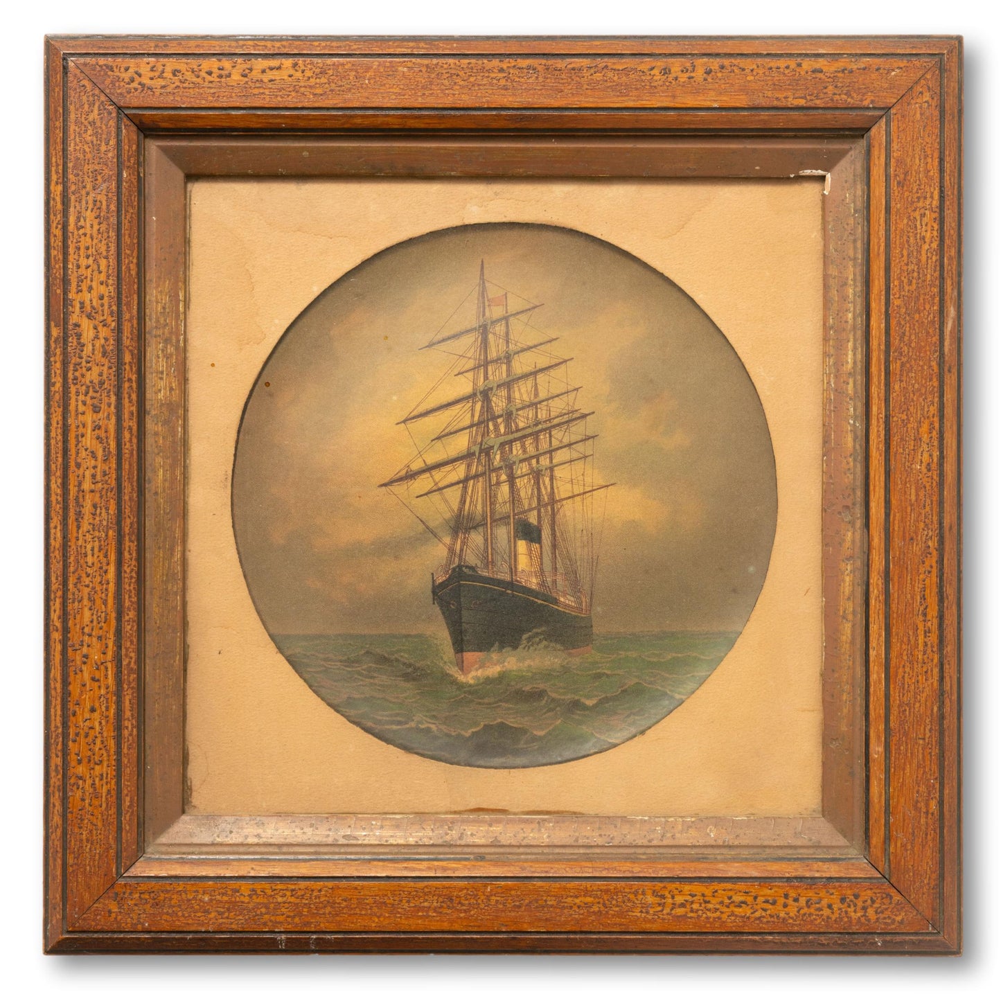 Framed Round Ship Print