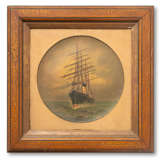 Framed Round Ship Print
