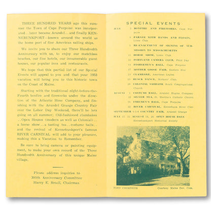 RARE 1953 Kennebunkport 300th Anniversary Brochure