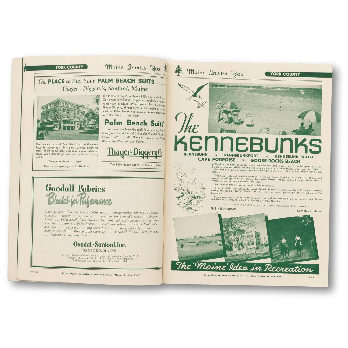 1940's Maine Tourism Guide