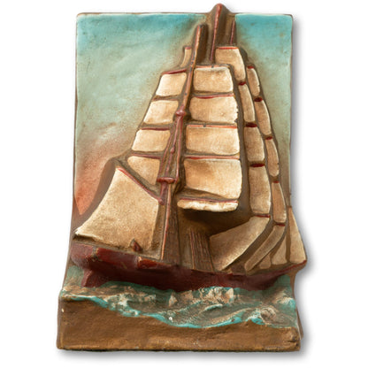 High Relief Ship Bookend