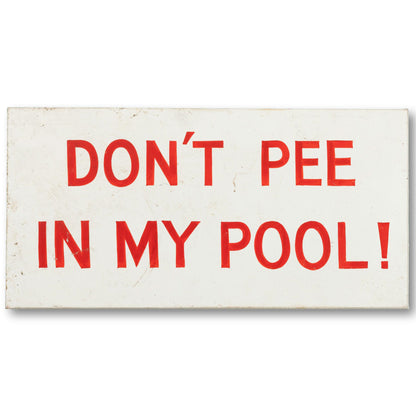Humorous Pool Sign