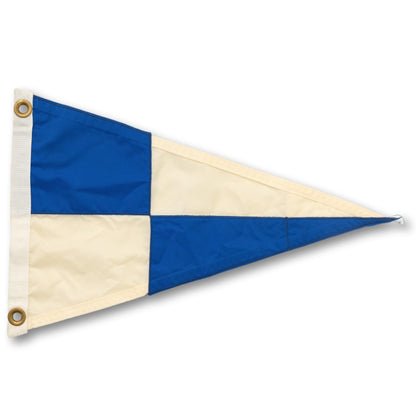 Blue and White Checkered Signal Flag