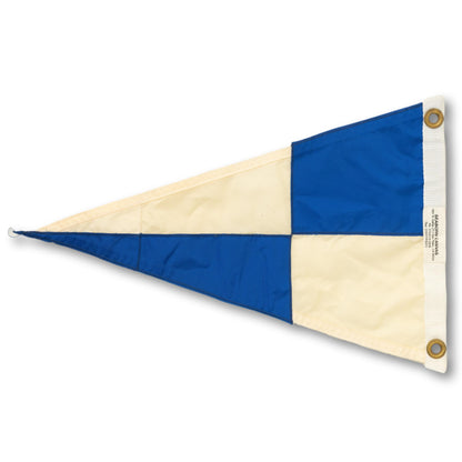 Blue and White Checkered Signal Flag