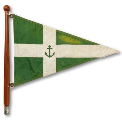 Green Anchor Burgee on Pole
