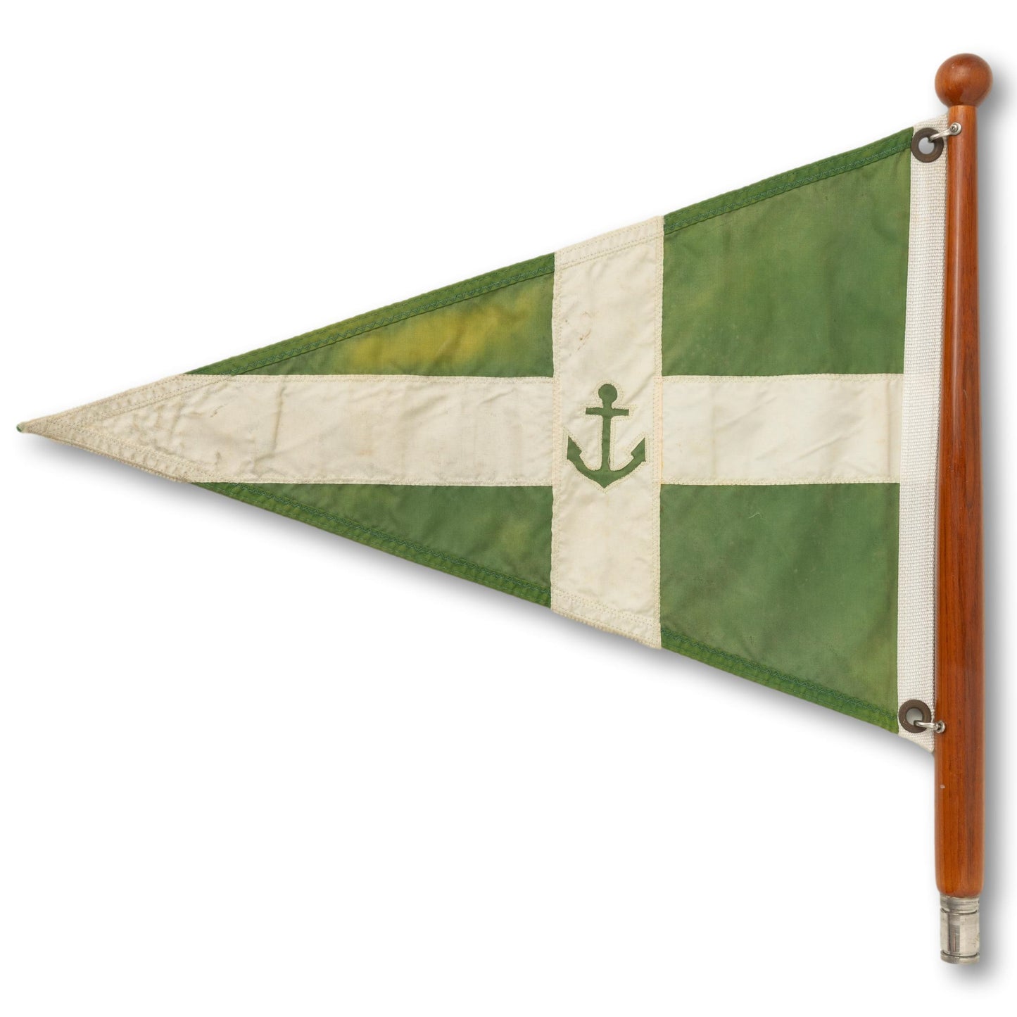 Green Anchor Burgee on Pole