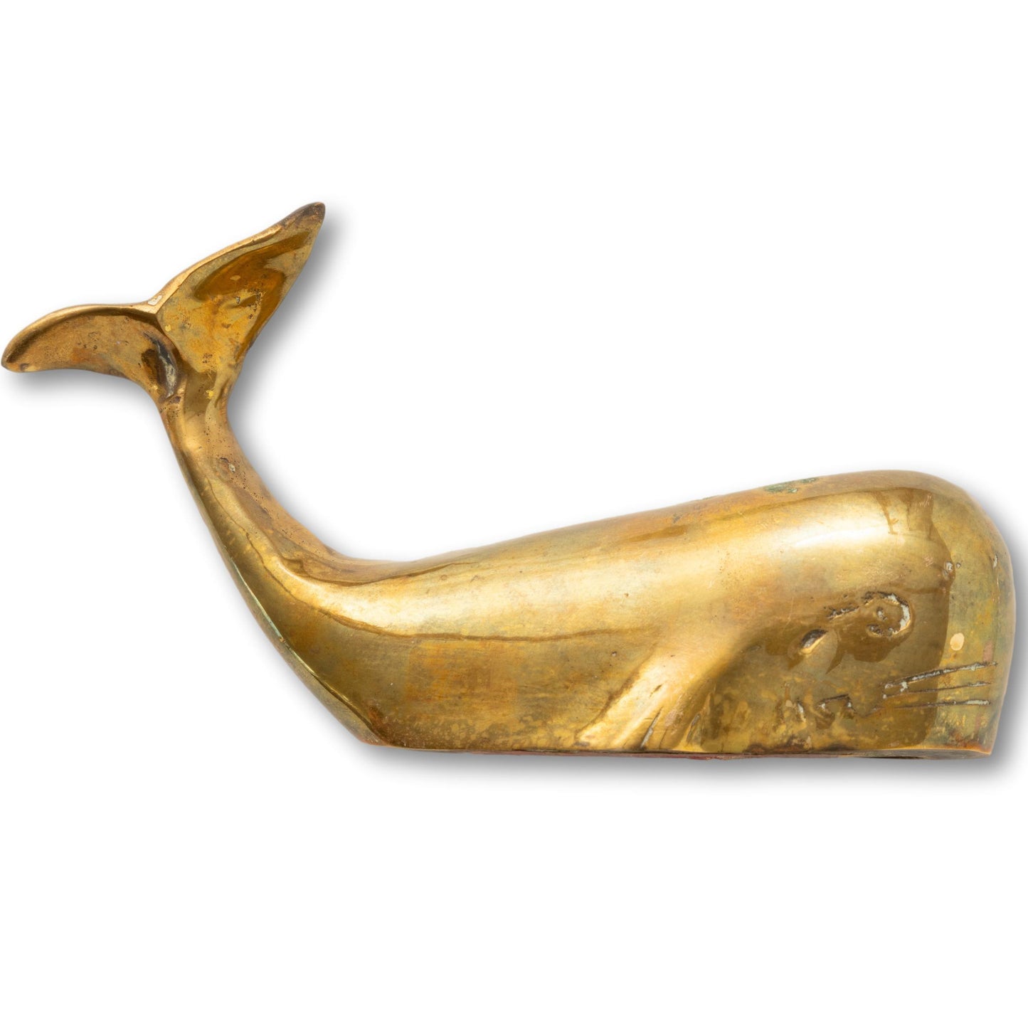 Medium Brass Whale