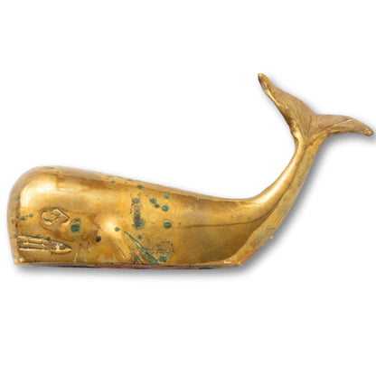 Medium Brass Whale