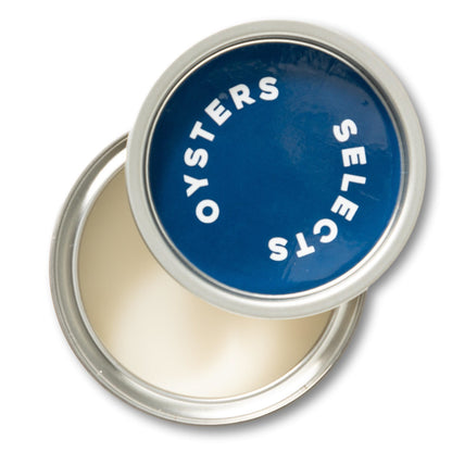 Seacraft "Maine Pine" Oyster Tin Candle, Blue & White