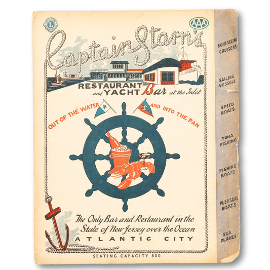 1950's Atlantic City Seafood Menu