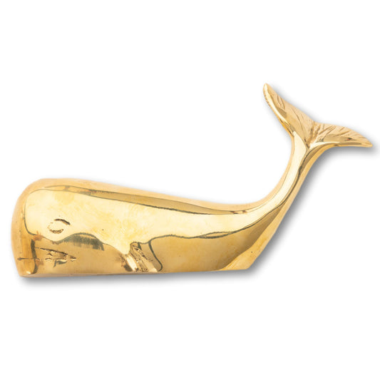 Bold Medium Brass Whale