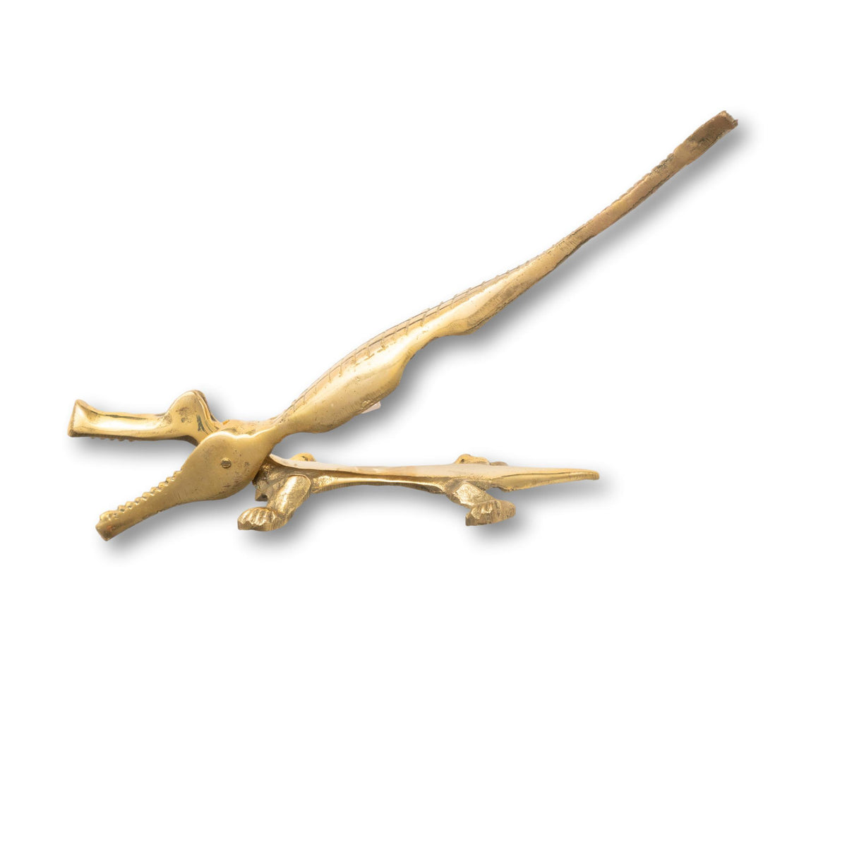 Brass Alligator Nutcracker