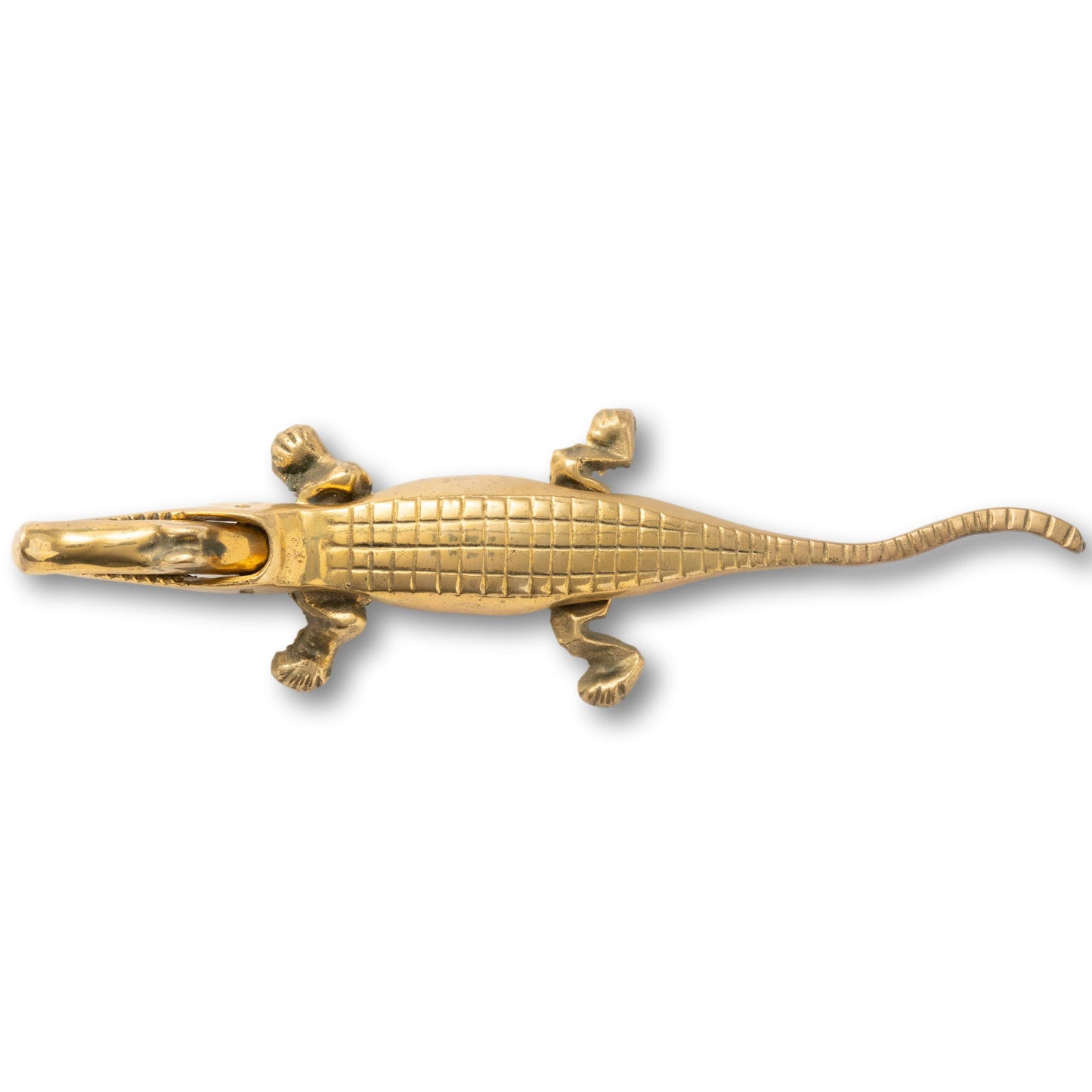 Brass Alligator Nutcracker
