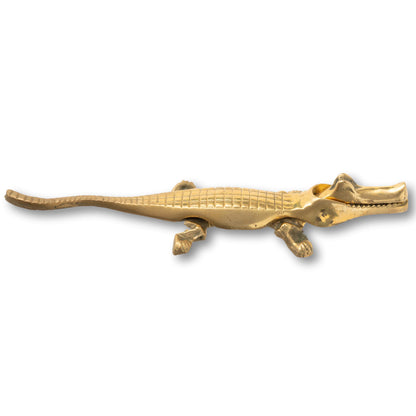 Brass Alligator Nutcracker