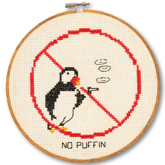 "No Puffin'" Needlework
