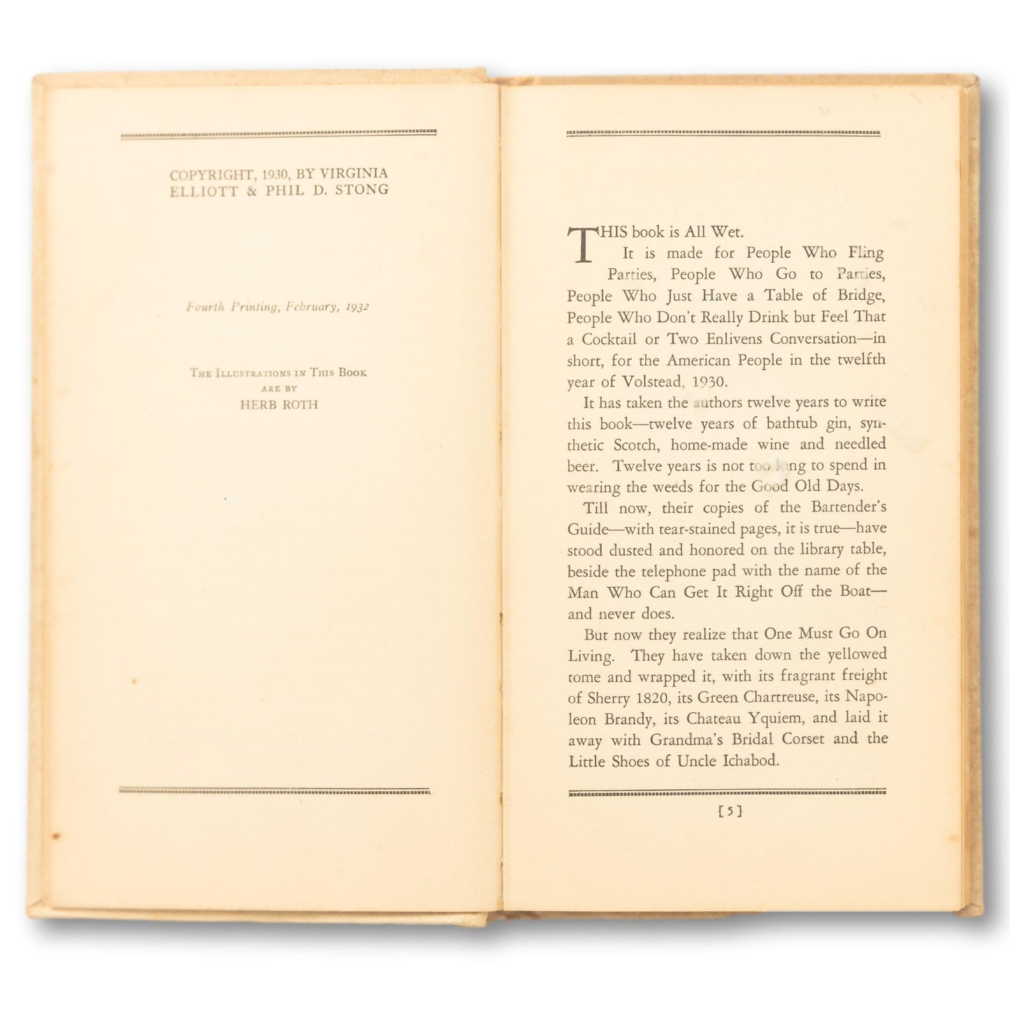 Rare Prohibition Era Cocktail Book