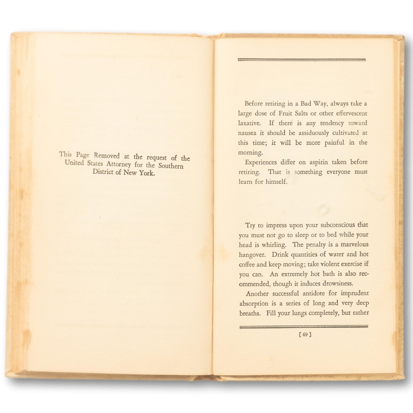 Rare Prohibition Era Cocktail Book