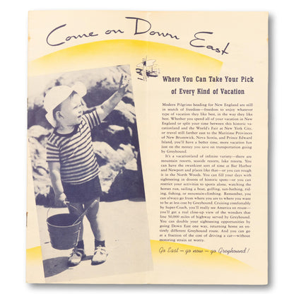 1939 Greyhound Vacation Guide to New England