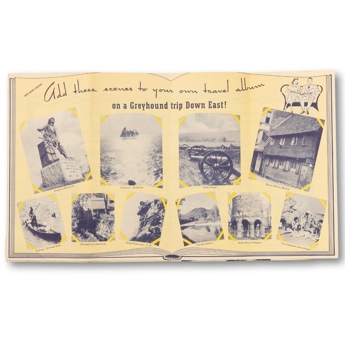 1939 Greyhound Vacation Guide to New England