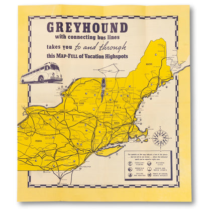 1939 Greyhound Vacation Guide to New England