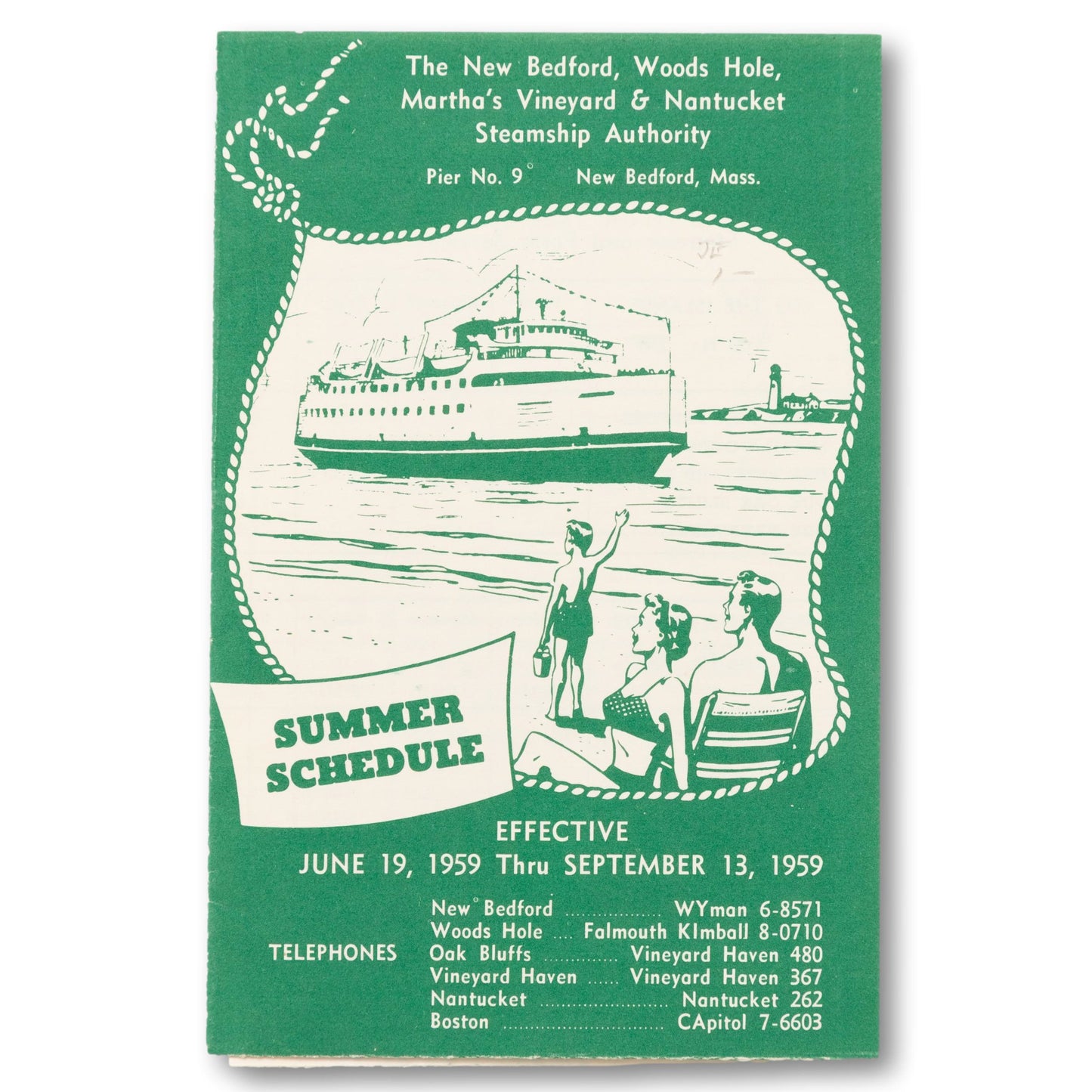 1959 Steamship Summer Schedule