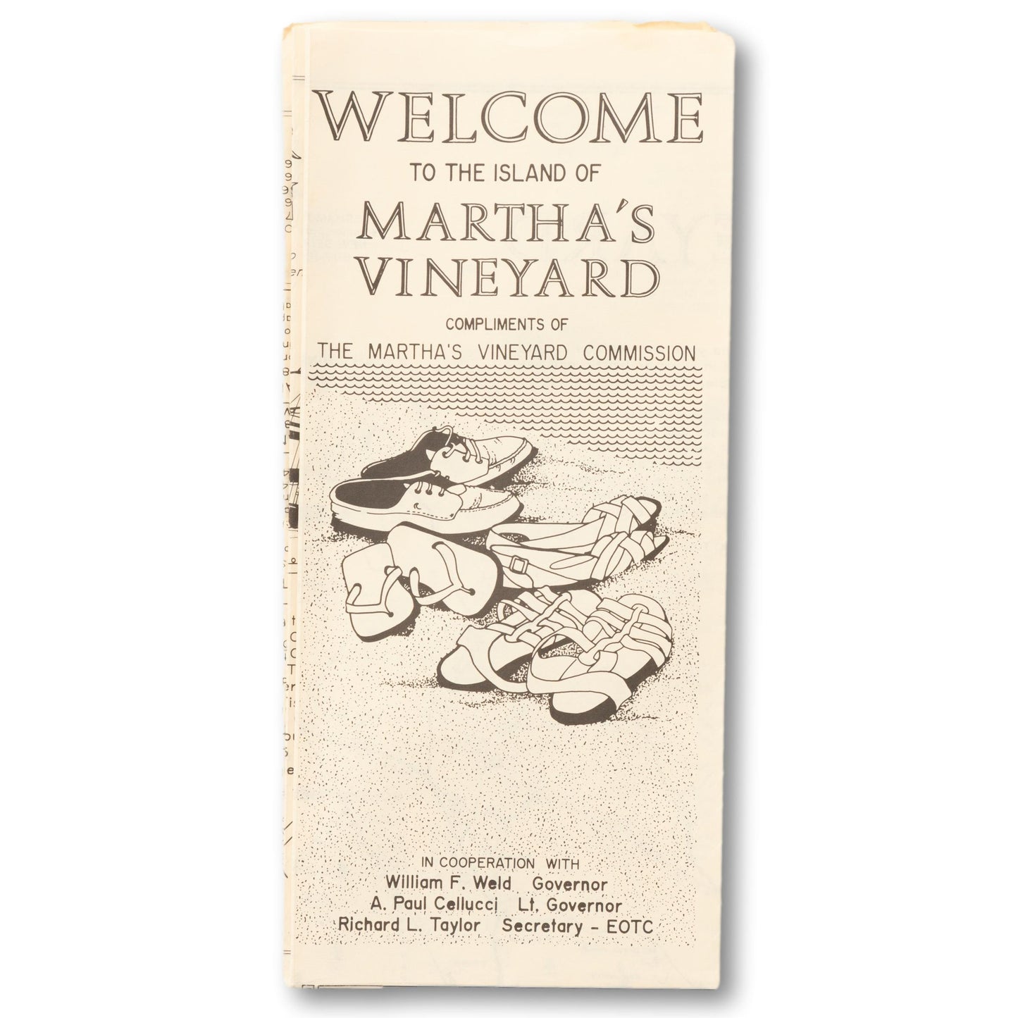 1992 Martha's Vineyard Fold out Map and Guide