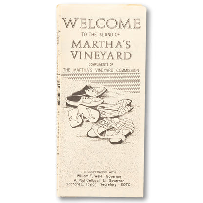 1992 Martha's Vineyard Fold out Map and Guide