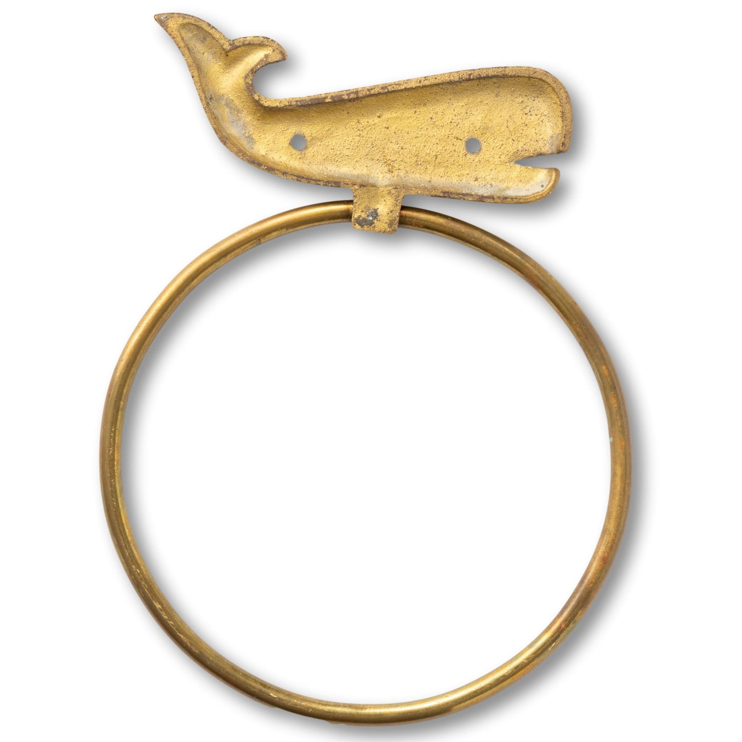 Brass Whale Towel Ring