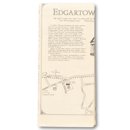 1992 Martha's Vineyard Fold out Map and Guide